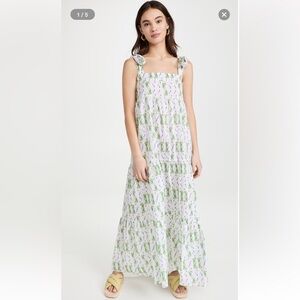 Playa Lucila Tie Shoulder Tiered Dress